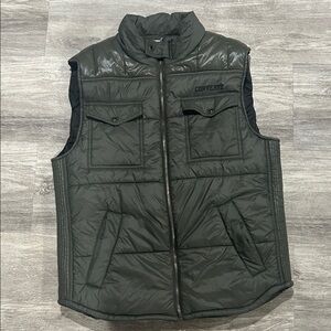 Converse Men's Olive Quilted Vest